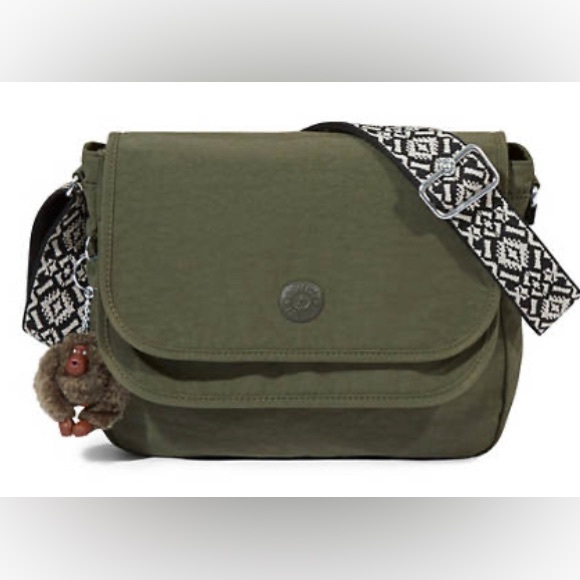 Kipling Handbags - Kipling Brooklyn Crossbody Bag with Adjustable Guitar Strap and Monkey Keychain